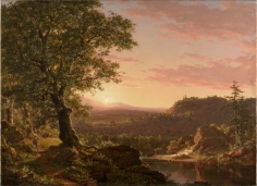 Frederic Edwin Church, July Sunset, 1847, oil on canvas, 29 x 40 1/2 inches (73.7 x 102.9 cm)&nbsp;